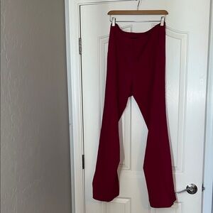 Elie Tahari Burgundy Wide-Leg Trousers
